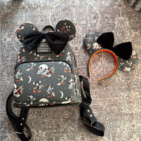 Disney Handbags - Disney Halloween Backpack and Ears Set